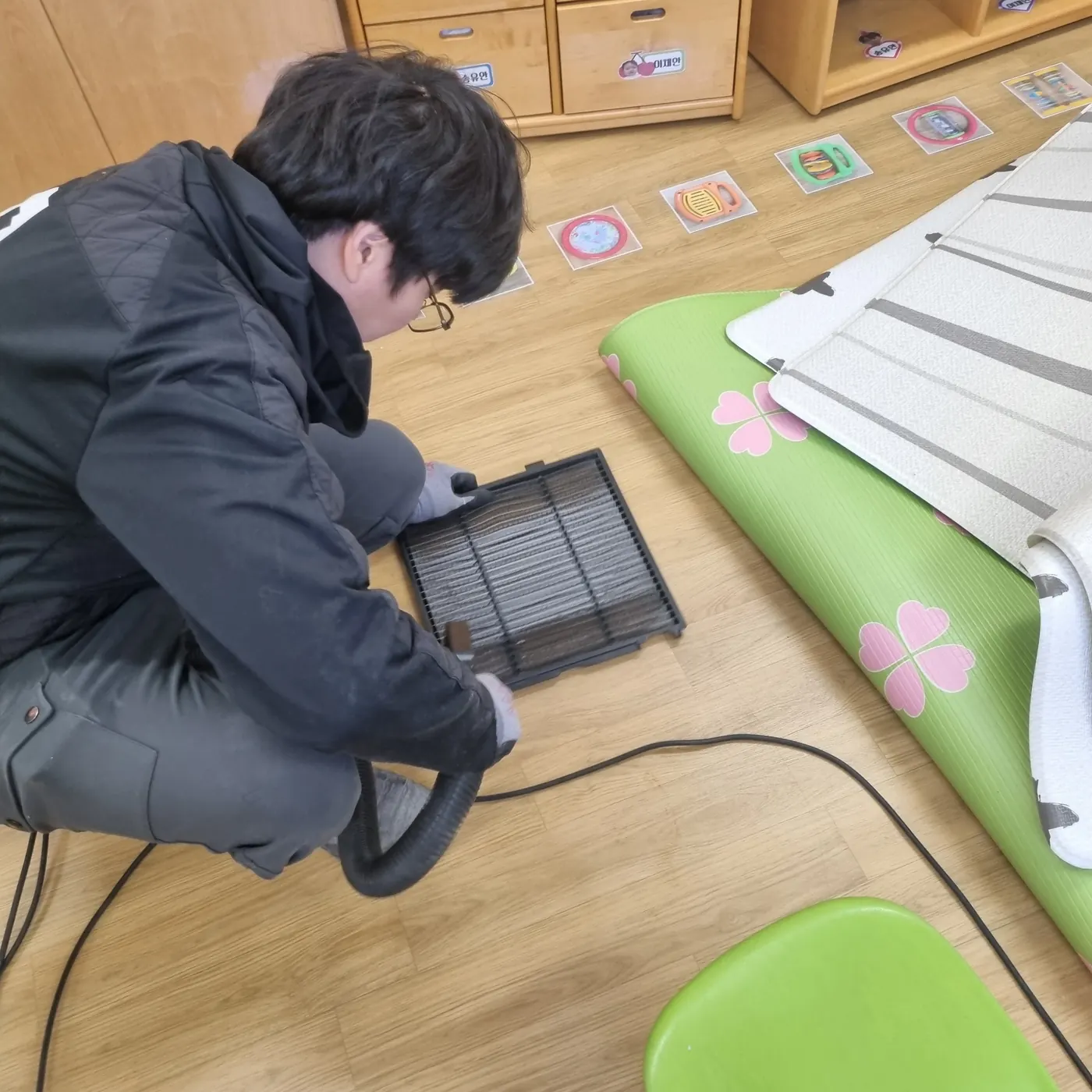 세정 진행 — 음성군 어린이집청소 현장