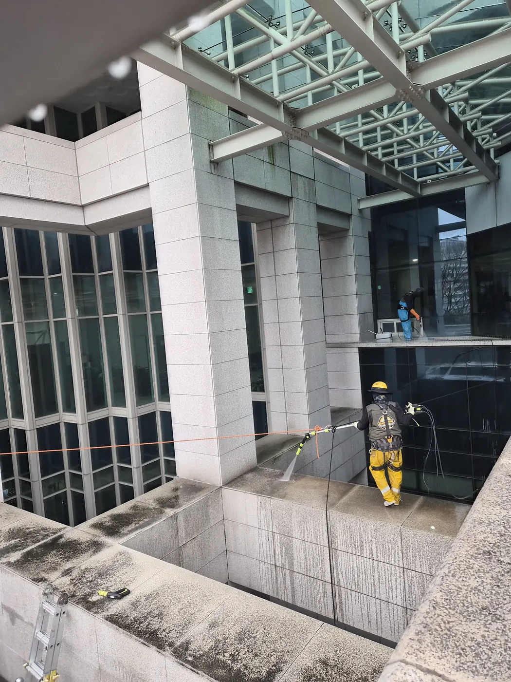 고압 세척 — 옥천군 외벽청소 현장