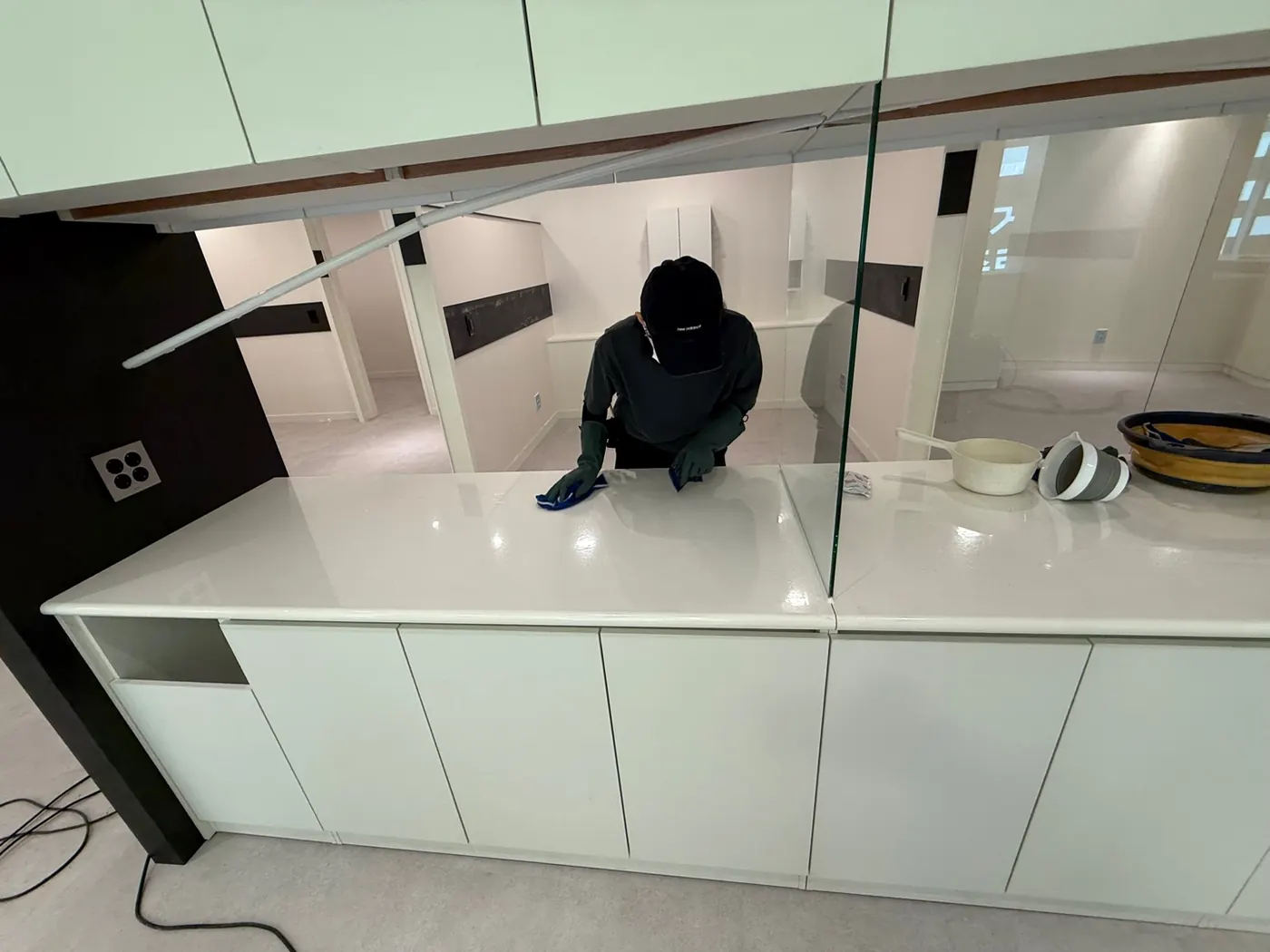 세정 진행 — 제천시 상가청소 현장