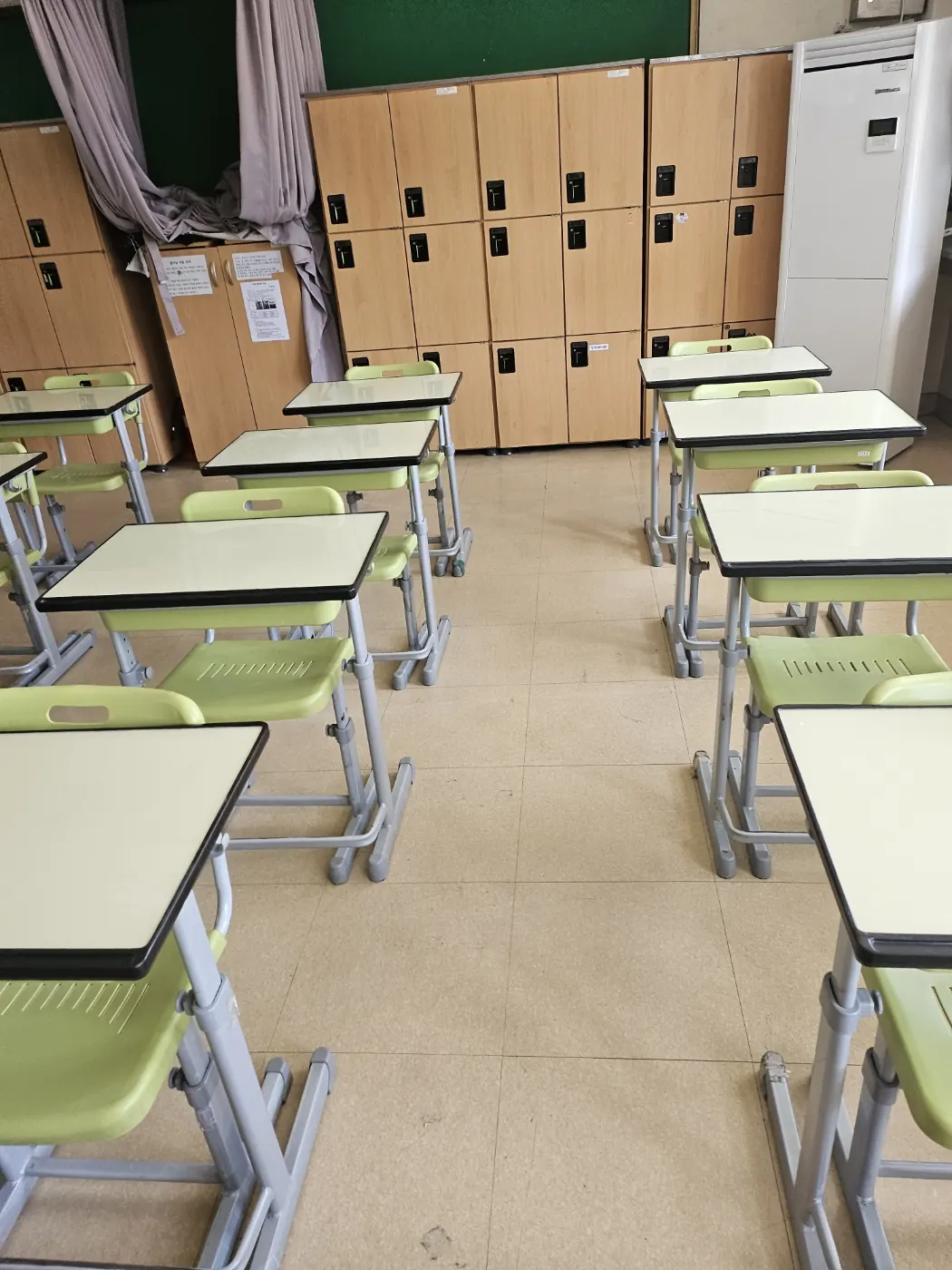 음성읍 학교청소 시공 현장 — 교실 마감
