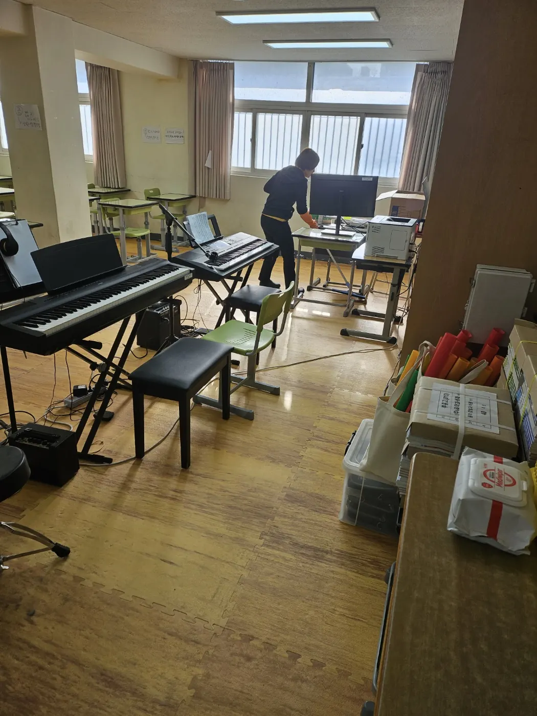 특별실 작업 — 증평군 학교청소 현장